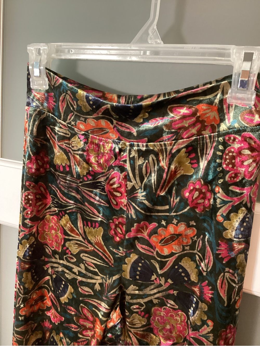 Natural Life Velvet Floral Bootcut Lounge Pants High Rise Stretchy - M - NWT! - Picture 4 of 12